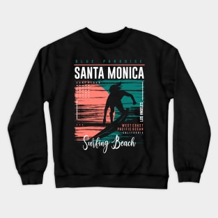 Santa Monica Surfing Crewneck Sweatshirt